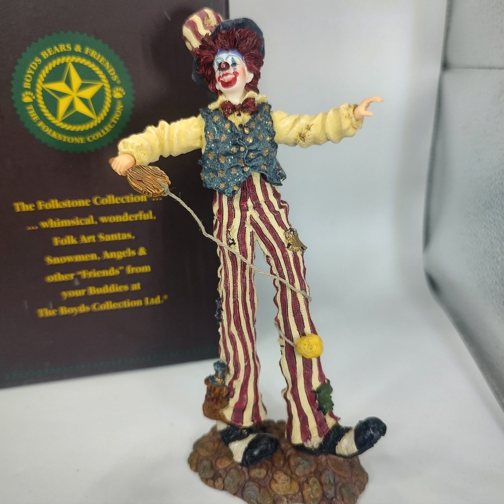 Herby Highwalker Clown Boyds Bears Folkstone Collection